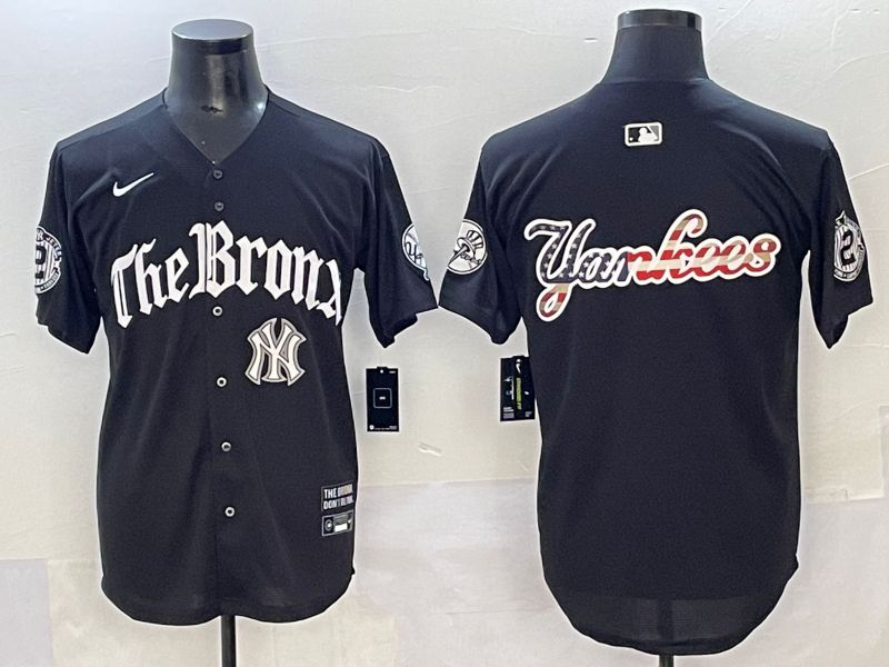 Men 2025 New York Yankees Blank Black Five generations Joint Name Nike MLB Jersey style 10->new york yankees->MLB Jersey